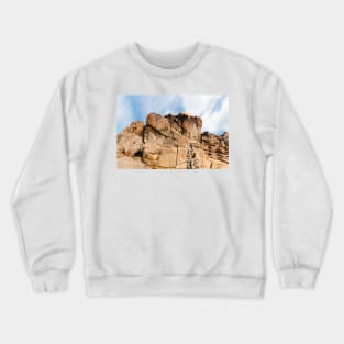 Rocky landscape in the coast of Brittany Crewneck Sweatshirt